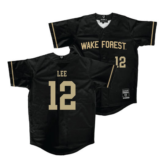 Wake Forest Baseball Black Jersey - Hudson Lee | #12