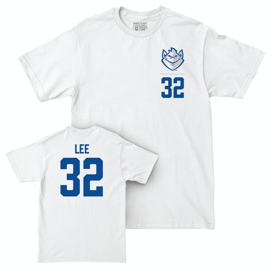 Saint Louis Men's Soccer White Logo Comfort Colors Tee  - Jaxson Lee