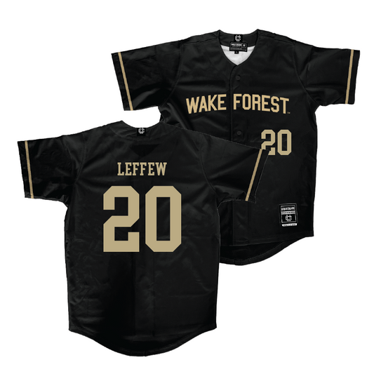 Wake Forest Baseball Black Jersey - Haiden Leffew | #20