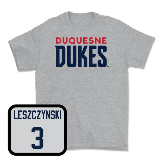 Duquesne Women's Lacrosse Sport Grey Lock Tee  - Mackenzie Leszczynski
