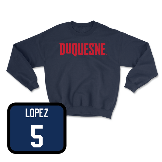 Duquesne Football Navy Duquesne Crew - Ryan Lopez