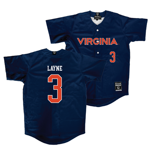 Virginia Softball Navy Jersey - Courtney Layne | #3