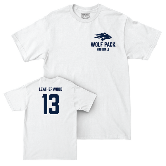 Nevada Football White Logo Comfort Colors Tee   - Jax Leatherwood