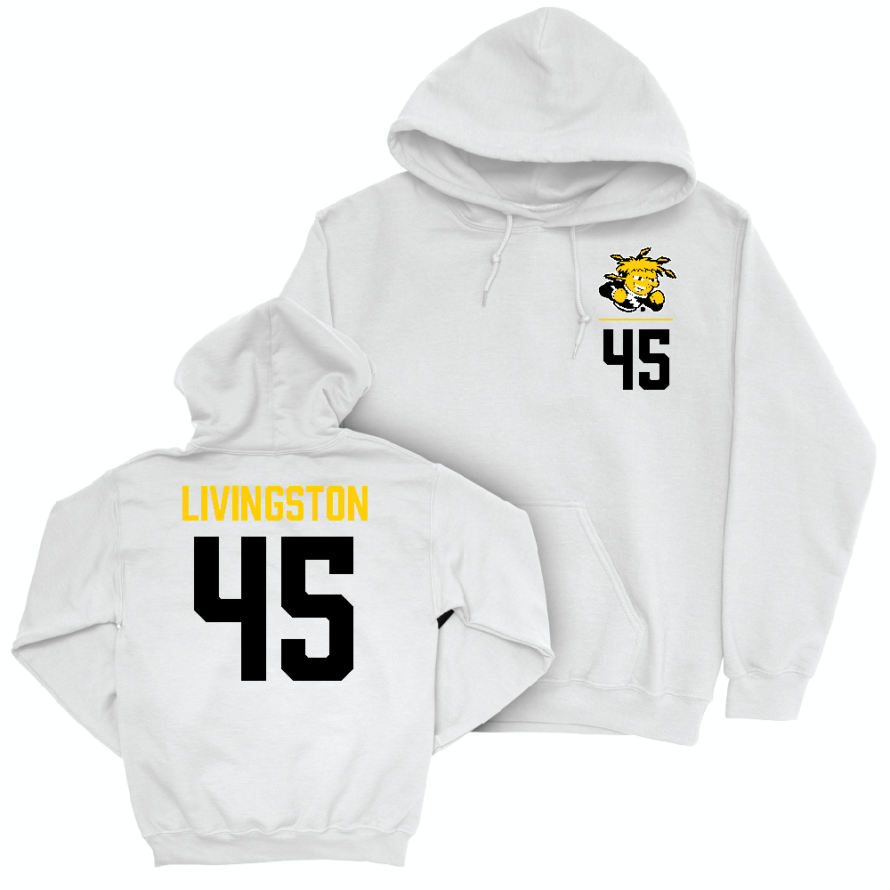 Wichita State Baseball White Logo Hoodie  - Josh Livingston