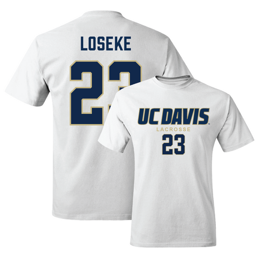 UC Davis Women's Lacrosse White Classic Comfort Colors Tee  - Reese Loseke