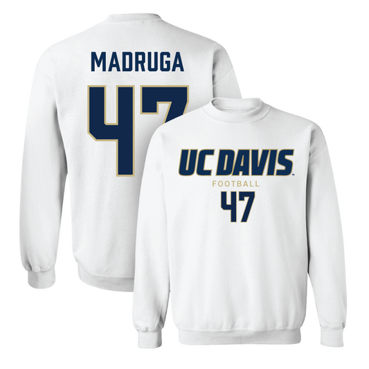 UC Davis Football White Classic Crew - Macray Madruga