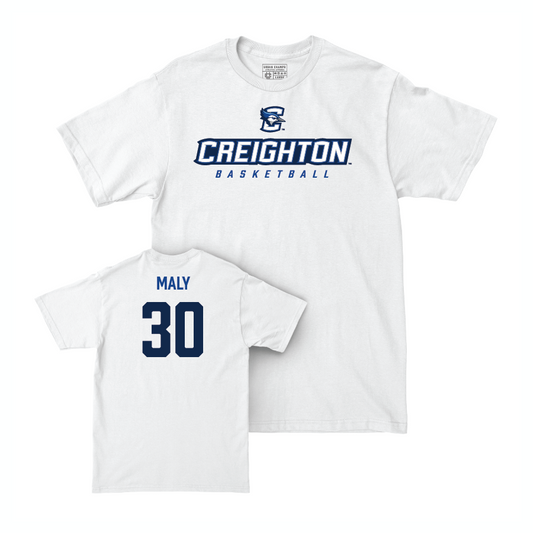 Creighton Women's Basketball White Athletic Comfort Colors Tee  - Morgan Maly