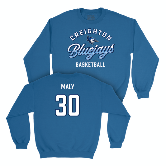 Creighton Women's Basketball Blue Script Crew  - Morgan Maly