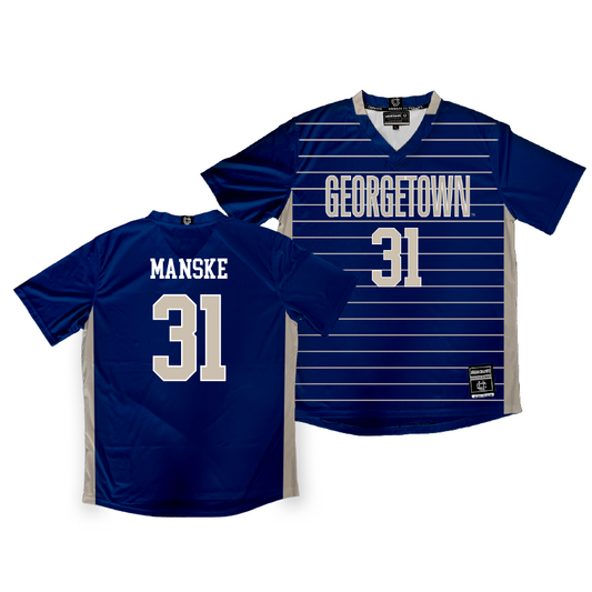Georgetown Men's Soccer Navy Jersey - Tenzing Manske