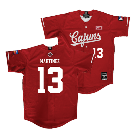 Louisiana Baseball Red Vintage Jersey  - Jack Martinez