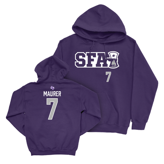 SFA Football Purple Sideline Hoodie  - Brian Maurer