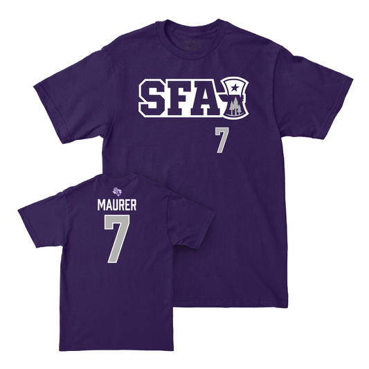 SFA Football Purple Sideline Tee  - Brian Maurer