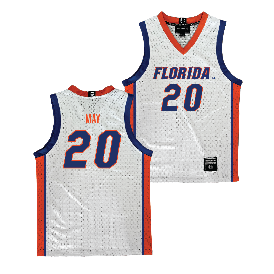 Florida Men's Basketball White Jersey - Jack May | #20