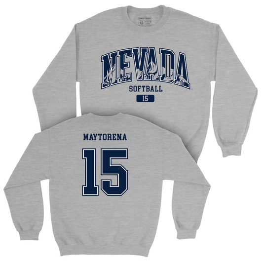 Nevada Softball Sport Grey Arch Crew  - Tatum Maytorena