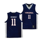Virginia Men's Basketball Navy Jersey - Isaac McKneely