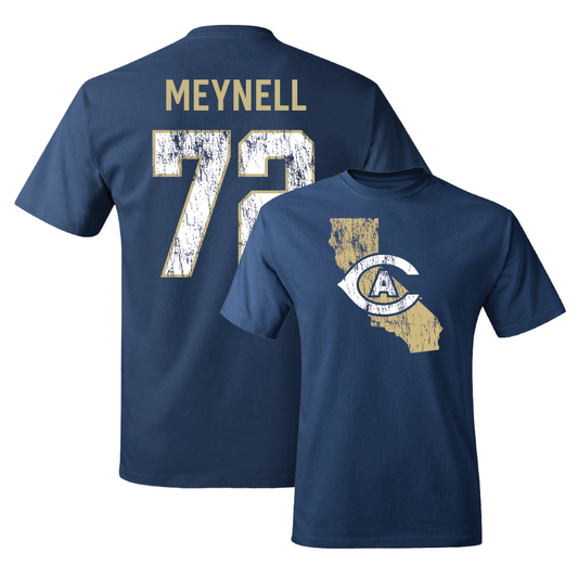 UC Davis Football Navy State Tee - Miles Meynell