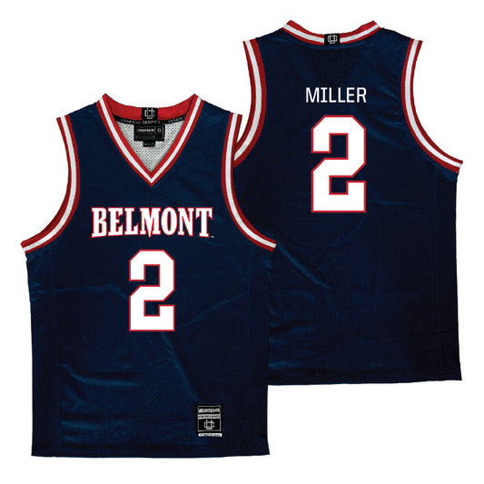 Belmont Men's Basketball Navy Jersey - Win Miller | #2