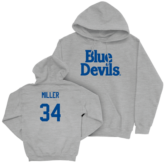 Sport Grey Baseball Blue Devils Hoodie - Ben Miller
