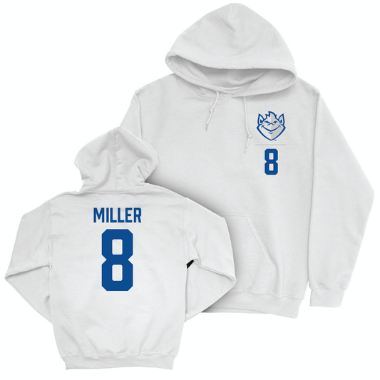 Saint Louis Women's Soccer White Logo Hoodie  - Ashley Miller
