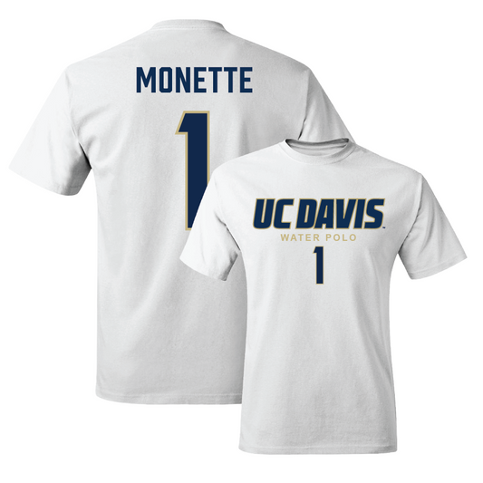 UC Davis Men's Water Polo White Classic Comfort Colors Tee  - Sam Monette