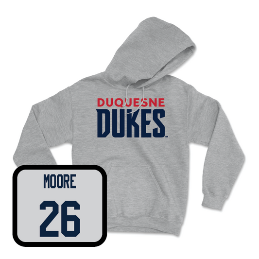 Duquesne Football Sport Grey Lock Hoodie - Derron Moore