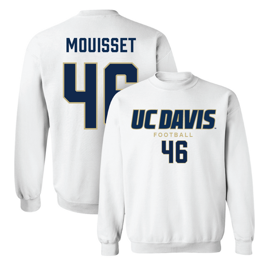 UC Davis Football White Classic Crew - Calvin Mouisset