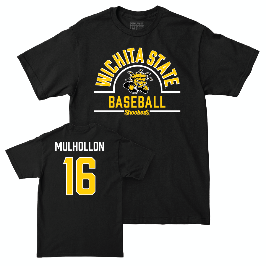 Wichita State Baseball Black Arch Tee - Michael Mulhollon