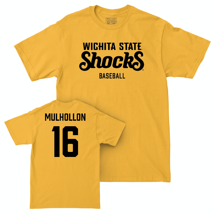 Wichita State Baseball Gold Shocks Tee - Michael Mulhollon