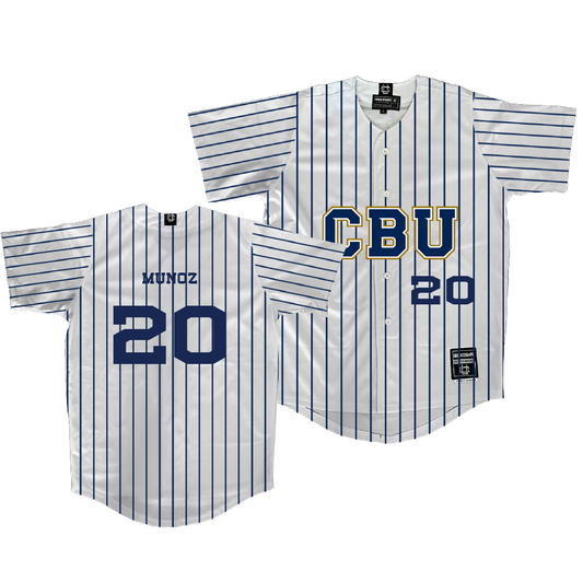 CBU Baseball White Jersey  - Marty Munoz