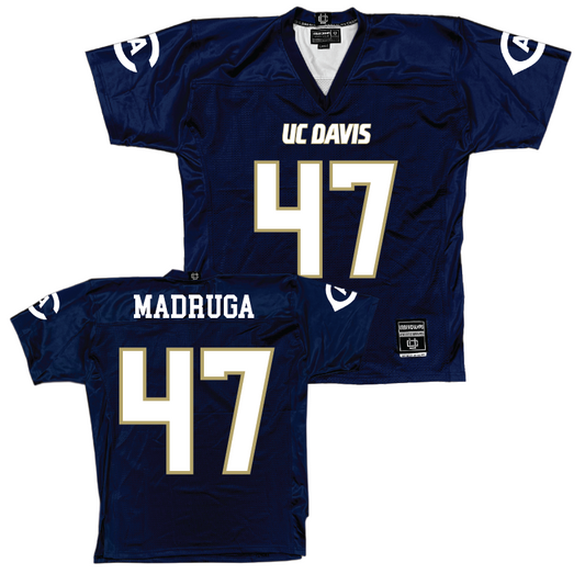 UC Davis Football Navy Jersey - Macray Madruga | #47