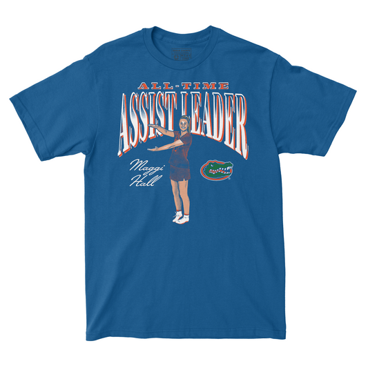 EXCLUSIVE RELEASE: Maggi Hall - All Time Assists Leader Blue Tee