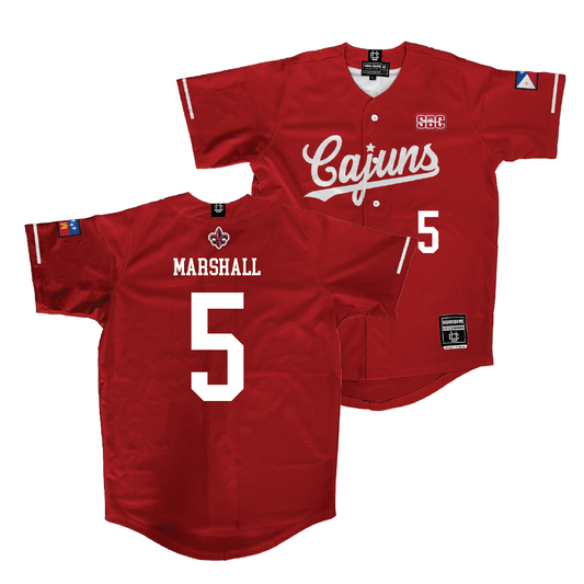 Louisiana Baseball Red Vintage Jersey - Blake Marshall | #5