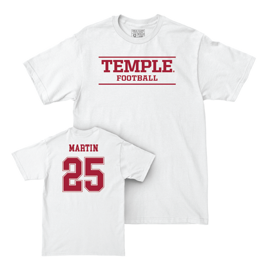 Temple Football White Classic Comfort Colors Tee - Samuel Martin