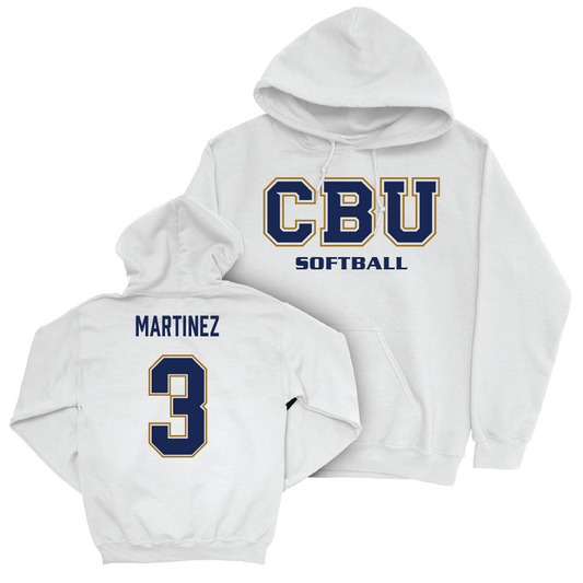 CBU Softball White Classic Hoodie   - Maya Martinez