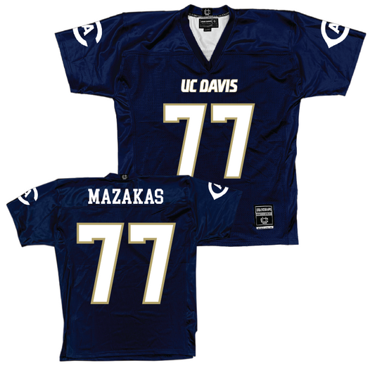 UC Davis Football Navy Jersey - Ty Mazakas | #77