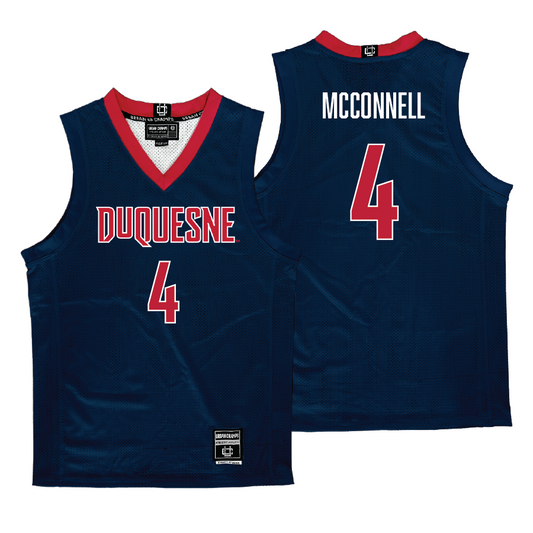 Duquesne Women's Basketball Navy Jersey - Megan McConnell | #4