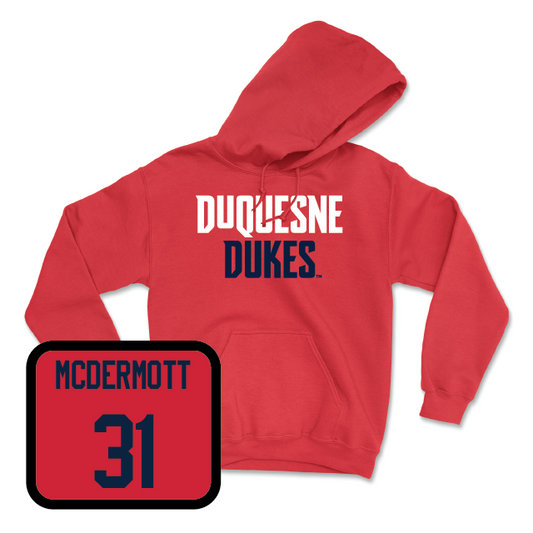 Duquesne Men's Basketball Red Dukes Hoodie - Seamus McDermott