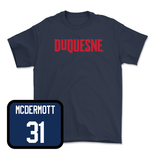 Duquesne Men's Basketball Navy Duquesne Tee - Seamus McDermott