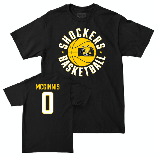Wichita State Men's Basketball Black Hardwood Tee  - AJ McGinnis