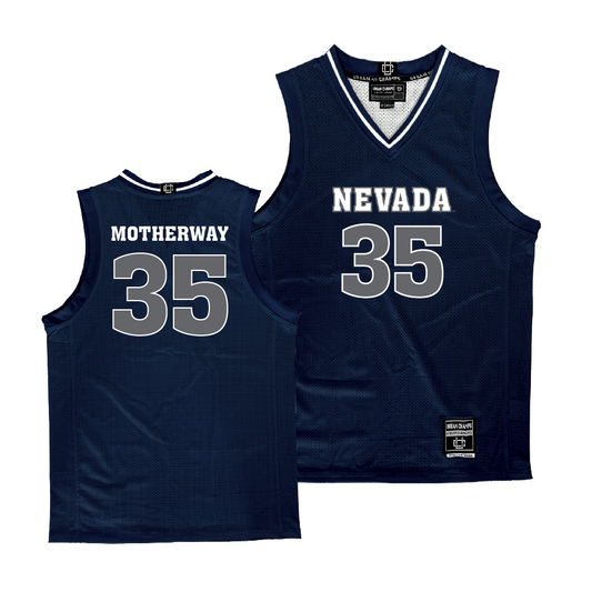 Nevada Women's Basketball Navy Jersey - Elle Motherway | #35