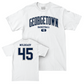 Georgetown Men's Basketball White Arch Comfort Colors Tee  - Kayvaun Mulready