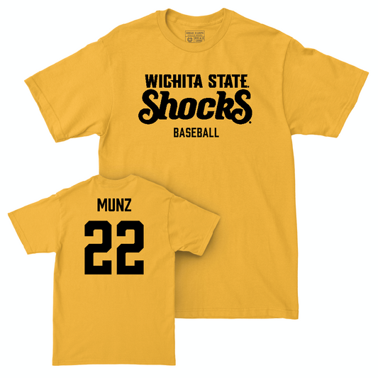 Wichita State Baseball Gold Shocks Tee  - Mason Munz