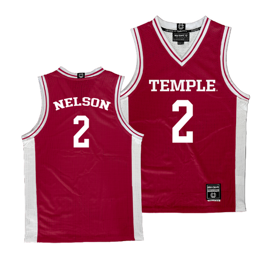 Temple Cherry Women's Basketball Jersey - Aleah Nelson | #2