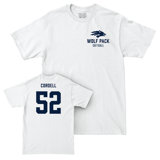 Nevada Softball White Logo Comfort Colors Tee - Avery Cordell Youth Small