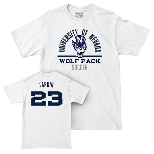 Nevada Women's Soccer White Classic Comfort Colors Tee - Ally Larkin Youth Small