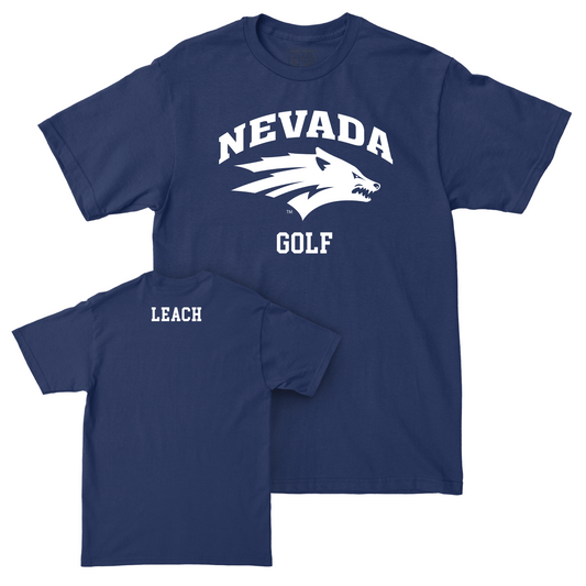 Nevada Men's Golf Navy Staple Tee - Aaron Leach Youth Small
