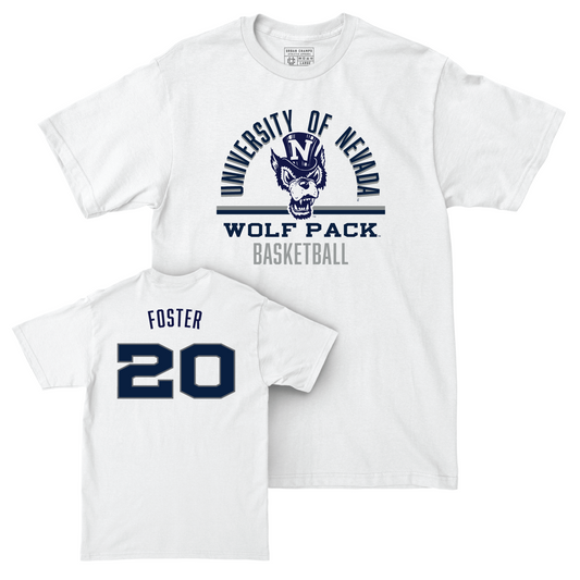 Nevada Men's Basketball White Classic Comfort Colors Tee - Daniel Foster Youth Small