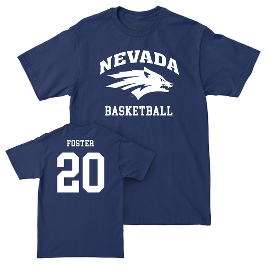 Nevada Men's Basketball Navy Staple Tee - Daniel Foster Youth Small