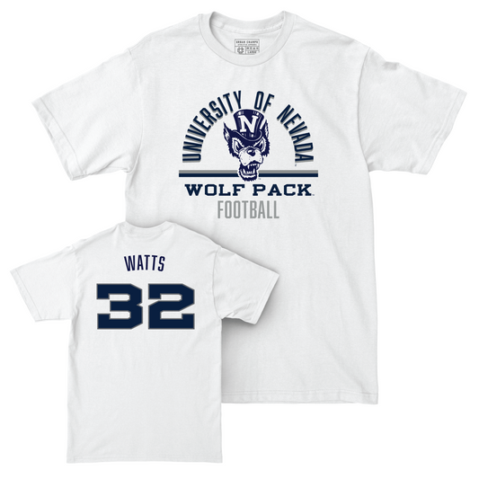 Nevada Football White Classic Comfort Colors Tee - Drue Watts Youth Small
