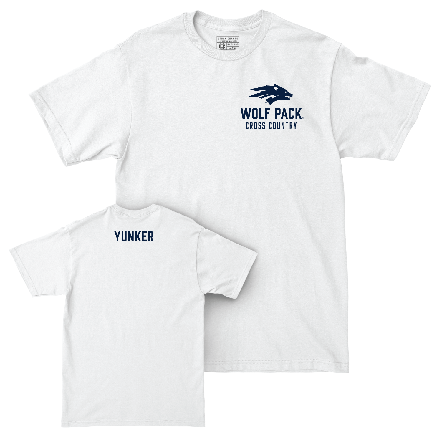 Nevada Men's Cross Country White Logo Comfort Colors Tee - Eddie Yunker Youth Small